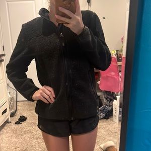 Black North Face Zip Up kids size large